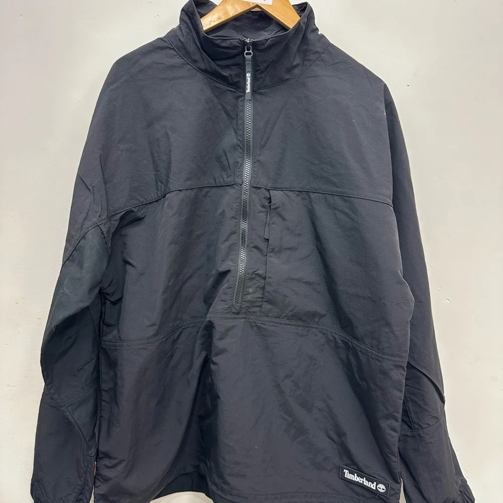 ~New W/ Tags! Men's Timberland Men's Black Pullover Wind Breaker Fall Jacket